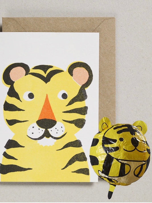 Japanese Paper Balloon Card - Elephant, Monkey, Panda, Tiger, Or Whale